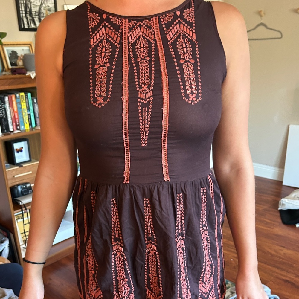 GAP Brown and Pink Mini Dress